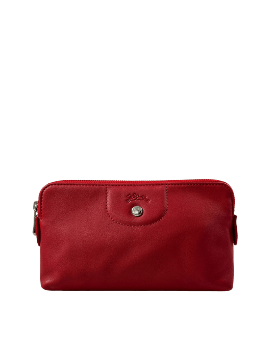 Le Pliage Cuir Clutch Pochette Rouge Cerise