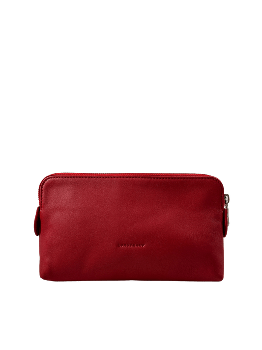 Le Pliage Cuir Clutch Pochette Rouge Cerise